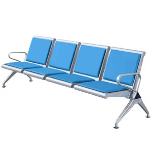 Best Selling Black Price Airport Waiting Public Seating Chair Metal