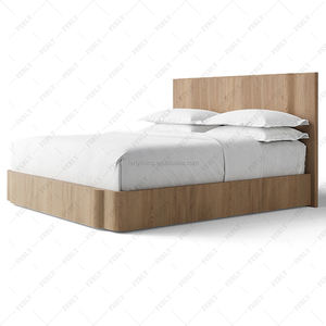 เตียงนอน FERLY รุ่นโมเดิร์นเรียบหรู ขนาดใหญ่ โครงเตียงไม้โอ๊คแท้ พร้อมหัวเตียงไม้ เฟอร์นิเจอร์สำหรับใช้ภายในอาคาร - Product Image 2