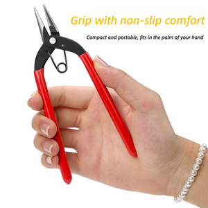 Pince à bijoux en acier au carbone DIY, outils de bouclage de fil à ressort, pince à bec <span class=keywords><strong>rond</strong></span> plat à 9 broches pour la création de bijoux - Product Image 5