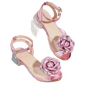 Sandalias de Tacón Alto con Espalda Descubierta, Color Rosa, para Verano, al Aire Libre, para Fiestas de Cumpleaños, Moda Princesa - Product Image 3