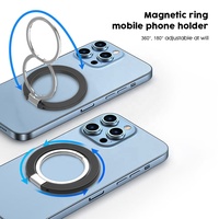 Quantité minimale de commande bas Double anneau réglable support de téléphone portable rotatif magnétique intelligent porte-anneau fort aimant Flexible universel bureau