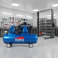 Compresseur industriel refroidi par air 2,2 kW 3 CV, pompe à piston 12,5 bars 181 psi avec moteur 220 V 380 V AC, lubrifié, réservoir d'air 100 L