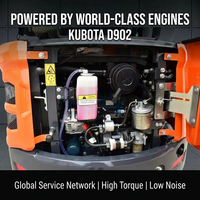 Miniexcavadora KAISAN de 2 y 3 Toneladas con Motor Kubota Diésel, Control Piloto y Cabina Cerrada para Construcción Profesional