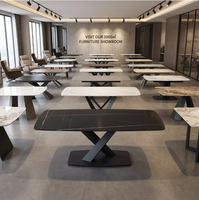 Table à manger directement de l'usine, table de cuisine en gros avec 4/6/8 chaises de cuisine rembourrées pour salle à manger