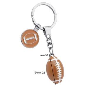 Llavero Personalizado con Mini Balón de Rugby, de PVC Suave, Silicona y Metal, para Empresas - Product Image 2