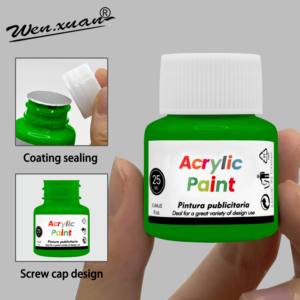 مجموعة ألوان أكريليك Wenxuan بتصميم جديد مكونة من 24 لونًا، ألوان مائية 25 مل، أصباغ أكريليك فنية غير سامة، مواد فنية للألوان المائية - Product Image 3