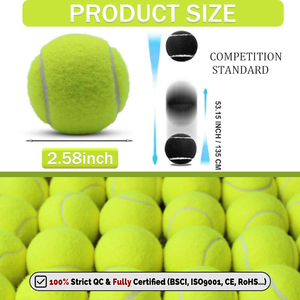 Palline da Tennis Professionali in Gomma Naturale, Vendita all'Ingrosso, Palline da Tennis Personalizzate Colorate, Palline da Allenamento per Beach Tennis, Giocattoli per Animali Domestici - Product Image 3