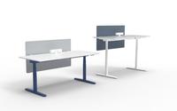 Tiroirs de bureau intelligents personnalisés modernes à hauteur réglable électrique cadre en fer garantie de 3 ans bureau assis-debout en forme de L