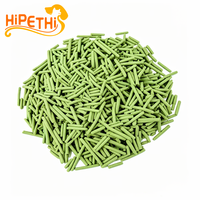 Litière pour chat au parfum de thé vert, en granulés de tofu, naturelle, désodorisante, antibactérienne, faible en poussière, jetable aux toilettes, absorption rapide, agglomérante