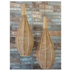 Nouveau design vente chaude 2025 Design Floral tissé à la main Jute corde lampe pendentif rotin rond pendentif moderne - Product Image 5