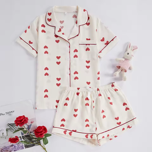 Conjunto de <span class=keywords><strong>Pijama</strong></span> Multicolor para Mujer, Estilo Corto y Lindo, Ideal para el Verano, Superventas - Product Image 3