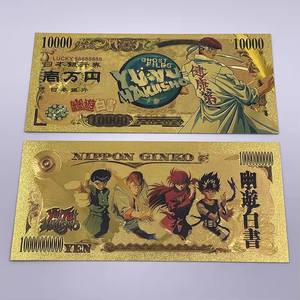 Miễn phí vận chuyển Nhật Bản Anime Manga YuYu hakusho Polymer Ngân hàng ghi chú vàng lá mạ tiền giấy - Product Image 5