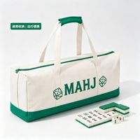Sac de rangement portable grande capacité pour jeu de Mahjong, avec règle de mesure et dés brodés – Offre Spéciale