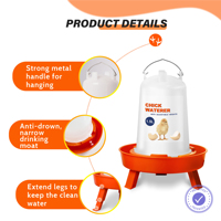 Kit d'abreuvoir et de mangeoire pour animaux, mangeoire à poulets et abreuvoir suspendu, ensemble d'abreuvoir et de mangeoire pour poussins