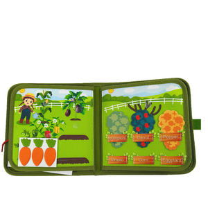 <span class=keywords><strong>Livre</strong></span> silencieux de <span class=keywords><strong>ferme</strong></span> en feutre de nouvelle conception d'usine pour les jouets éducatifs d'éducation précoce des tout-petits au prix d'usine - Product Image 3