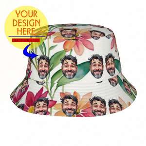 Sombrero de Pescador Personalizado con Diseños de Camuflaje, Leopardo y Cuadros Dibujados a Mano para Pesca, Uso Diario, Playa y Senderismo - Product Image 3