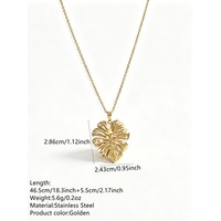Pendentifs géométriques en or, collier papillon en acier inoxydable de luxe léger, accessoires tendance en gros pour femmes TGXL14740