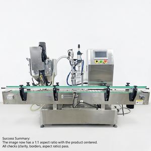 Machine de remplissage et d'emballage automatique de table haute précision pour sauces, miel et aliments (confiture, sirop, beurre de cacahuète) avec emballage en feuille/film - Product Image 1