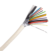 Cable de alarma de seguridad antirrobo trenzado, 22, 20, 16 AWG, a granel, PVC LSZH, 0,22 M, CCA, cobre, 2c, 4 núcleos, 6 núcleos, 8c, 12 núcleos