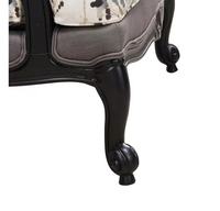 Fauteuil inclinable rembourré de style européen à motif floral, avec repose-pieds, structure en bois massif, fauteuil d'appoint vintage, chaise longue