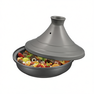 หม้อเซรามิกสีดำขนาด 28 ซม. สำหรับทำอาหารประเภทตุ๋นและทาจีน รุ่นสปริง ทาจีน - Product Image 2