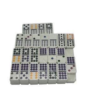 Juego de dominó doble personalizado de fábrica, juego de tren mejicano, punto de <span class=keywords><strong>color</strong></span> con caja de lata para productos de entretenimiento, 12 unidades - Product Image 3