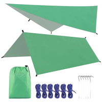 Vente en gros de bâche de camping ultralégère et imperméable, abri de survie en plein air avec hamac, pour mouche, pare-soleil