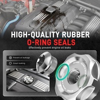 BEVINSEE Adaptateur de bouchon de remplissage d'huile en aluminium 10AN pour BMW E46 1999-2005 320i 323i 325i 328i 330i
