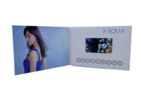 Livre vidéo de mariage relié en lin de luxe Album vidéo de mariage Jusqu'à 3 heures de vidéo 7 IPS Display 4 Go de mémoire Batterie rechargeable