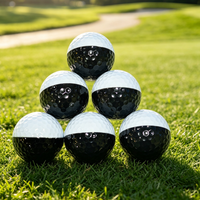 Balles de golf d'entraînement Surlyn - Balles d'entraînement bicolores noir et blanc pour l'entraînement au golf, cadeau