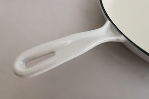 Sartén clásica de hierro fundido esmaltado para Chef, herramienta redonda para Freír con mango largo y mango auxiliar, <span class=keywords><strong>12</strong></span> pulgadas - Product Image 6