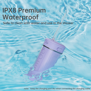 Hydropulseur sans fil rechargeable, étanche IPX7, chargement USB-C, 360 °   Buse rotative et <span class=keywords><strong>jet</strong></span> <span class=keywords><strong>dentaire</strong></span> léger - Product Image 4