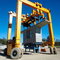 Estructura de acero Doble viga Neumático de goma Grúa de pórtico 32-40 Ton Motor diésel Control PLC Operado a distancia