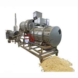 Commercial Manufacturer Puffed Food Popcorn Frying And Flavoring Production Line Coated Peanut Nut Seasoning Mixer Machine