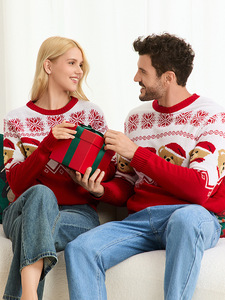 Wholesale Custom OEM Knitted <strong>Tops</strong> Sweaters Crew Neck Family Matching High-Quality <strong>Ugly</strong> Christmas Sweater Cartoon Design - Product Image 3