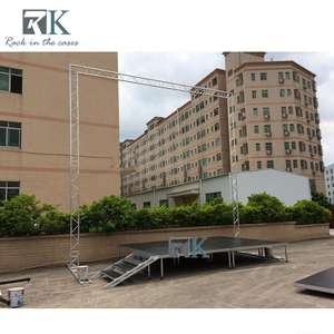 Plataforma de Escenario RK de Instalación Rápida, Altura Ajustable de 0.3-2.2m, Capacidad de Carga de 750kg/m², Estructura de Armazón de Madera Contrachapada y Aleación de Aluminio Modular - Product Image 3