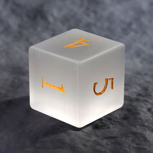 Ensemble de dés œil de <span class=keywords><strong>chat</strong></span> blanc personnalisé de haute qualité D6 D20 en cristal de verre artificiel pour Donjons et Dragons <span class=keywords><strong>RPG</strong></span> 16mm Vente en gros d'usine - Product Image 1