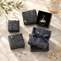 Boîte d'emballage pour bijoux avec logo imprimé, boîte de rangement pour bijoux avec tiroir, boîte cadeau pour bijoux, emballage de luxe pour bijoux