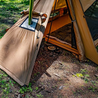 Carpa de 4 Estaciones Personalizada OEM 70D Ripstop con Abertura para Estufa, Refugio Impermeable para Bushcraft, para Marcas de Actividades al Aire Libre