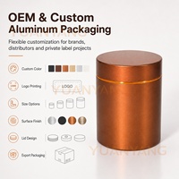 Boîte de rangement portable en métal aluminium avec couvercle fileté, petite boîte à pilules multifonctionnelle, idéale pour les voyages, étanche, boîtes à thé