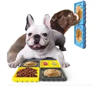 Orijinal IQ eğitim tedavi 4-pack interaktif köpek maması kaseleri yemek yavaş besleyici Pad yalama Mat sıkıntı anksiyete azaltma