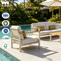Modernes Aluminium-Outdoor-Sofa-Set Wasserdichtes Sonnenschutz-Gartenmöbel für Hof & Villa