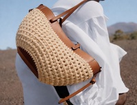 Sac fourre-tout décontracté pour femme au design original, sac à main d'été pour les vacances à la plage avec boucle magnétique, en paille PU