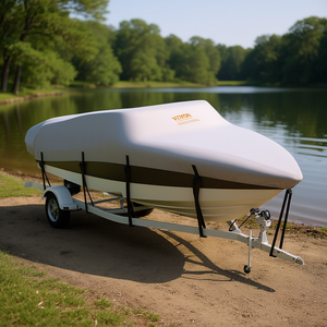 Funda para Bote Remolcable Vevor de 18' 20', Impermeable, de Grado Marino, en PU Oxford, para Botes con Casco en V y Tríhull - Product Image 2