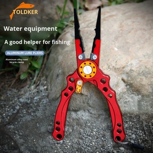 Alicates de Pesca Multifuncionales Largos de Aleación de Aluminio, Alicates para Señuelos con Nuevo Sistema Métrico, Función de Bloqueo para Control de Peces, Grado DIY, Venta al por Mayor - Product Image 1