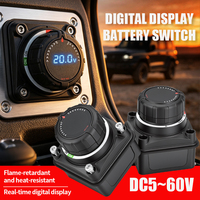Sakelar Pemutus Baterai 2 Kutub dengan Voltmeter, Isolator Master, Pemutus Daya 300 Amp untuk Kapal, Kendaraan, Mobil, Truk, dan Papan Kontrol