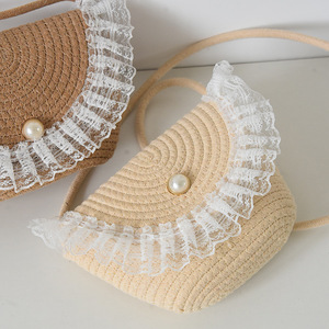 Sac en paille pour femme, nouveau sac tissé motif dessin animé 2026, sac seau pour téléphone portable, idéal pour les vacances d'été à la plage. - Product Image 1