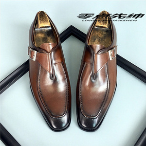 Zapatos de vestir de cuero de vaca Oxford hechos a mano de negocios de talla grande 37-48 al por mayor de fábrica de Caballero de estilo moderno de primera categoría - Product Image 2