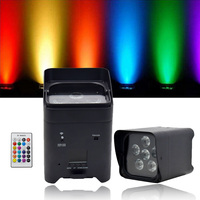 Projecteur PAR sans fil rechargeable 6x18W avec batterie, contrôle APP WIFI DMX, RGBWA+UV 6-en-1, éclairage de scène LED avec flight case