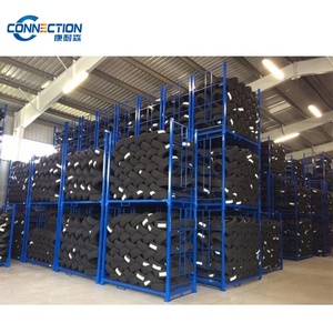 Có thể điều chỉnh sơn tĩnh điện thép <span class=keywords><strong>Pallet</strong></span> lốp giá lưu trữ xếp chồng xe tải lốp giá có thể gập lại kho bền tùy chỉnh lốp giá - Product Image 2